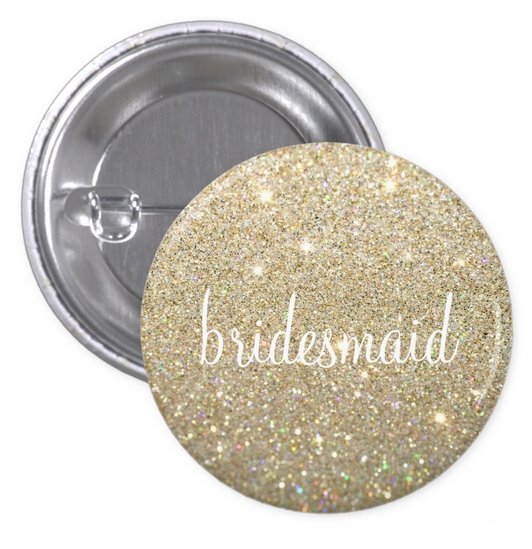 Buttons - Gold Fab Bridesmaid (Qty 5)