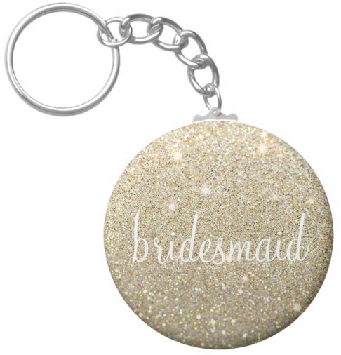 Keychains - Gold Fab Bridesmaid (Qty 5)