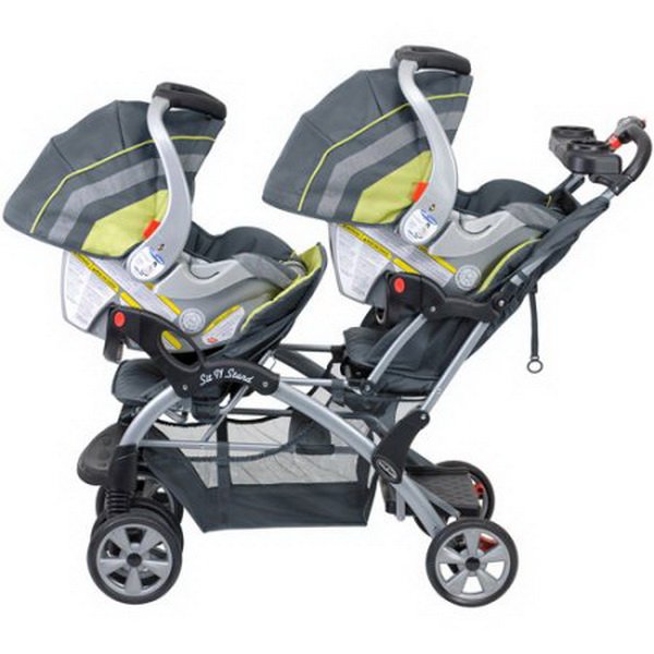 Twins Baby Strollers Double 2 Car Seats Baby Trend Travel System Girl Boy Stand
