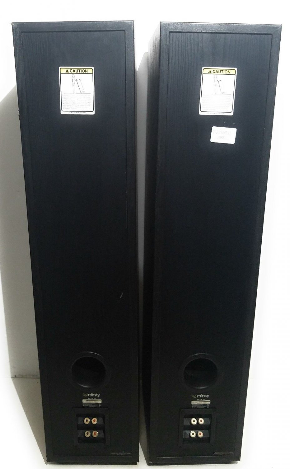 Infinity Beta Tower Speakers Pair All Black See Video Demo