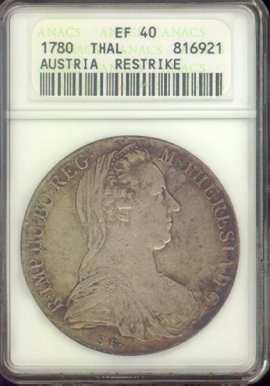 1780 THAL, Austria Restrike, EF40