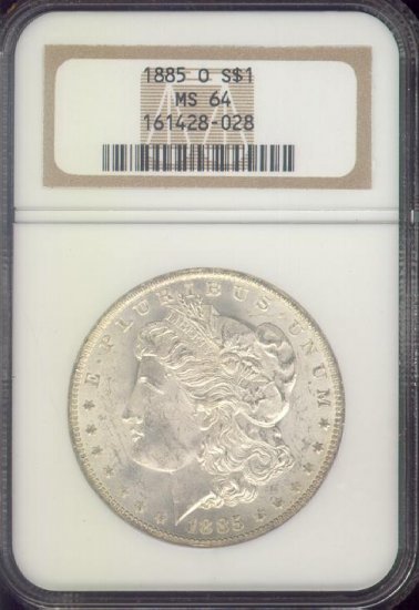 1885-O Morgan Silver Dollar, MS64