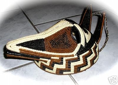 Wounaan & Embera Woven Indian Dog Mask