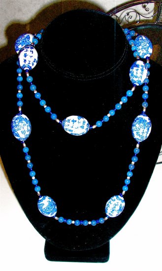 Porcelain Doll - Chinese Porcelain Designer Necklace