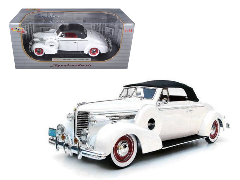 1938 Buick Century White 1/18 Diecast Car Model by Signature Models