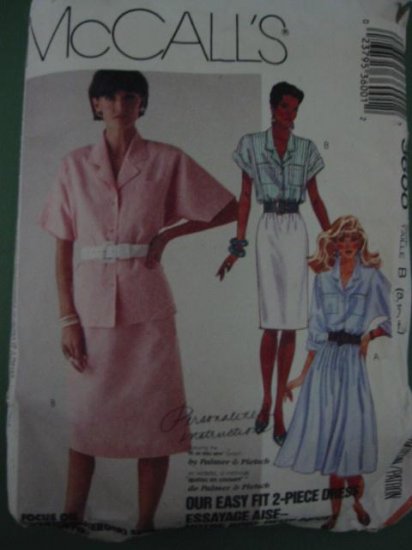 McCalls dress Skirt and Blouse easy fit Sewing Pattern 8 10 12