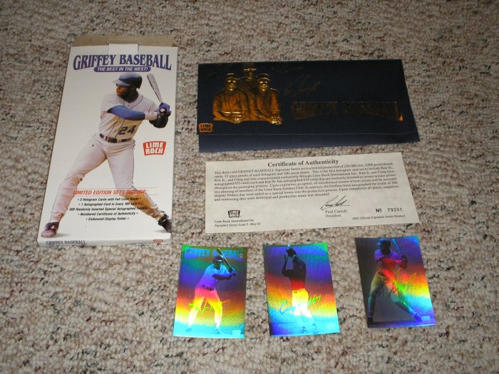 1992 Lime Rock Griffey Baseball Hologram Set
