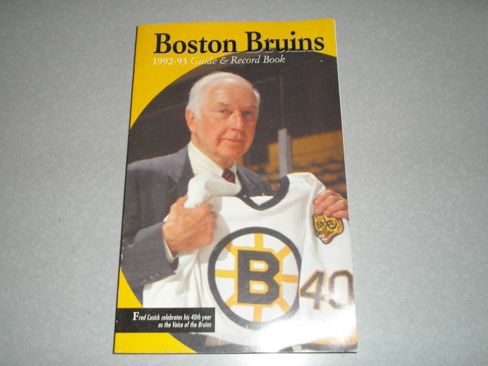 1992-93 Bruins Guide and Record Book