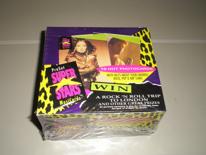 1991 Pro Set Music Super Stars MusiCards Box