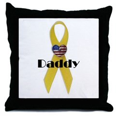 Custom (Yellow Ribbon) Throw Pillow