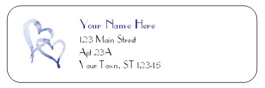 Love Hearts Address Label - PROFESSIONALLY Printed