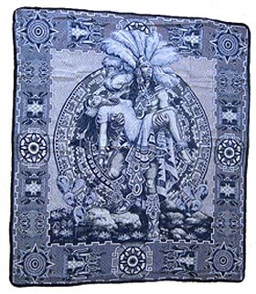 Aztec Warrior Blanket