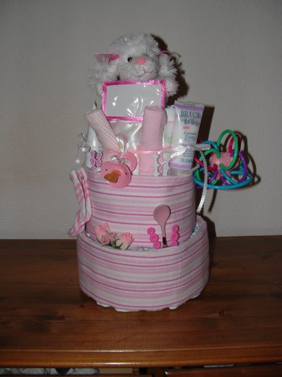 Baby Girl 3 Tier Diaper Cake