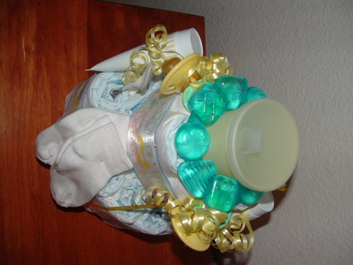 Neutral Baby Diaper Cake 2 tier