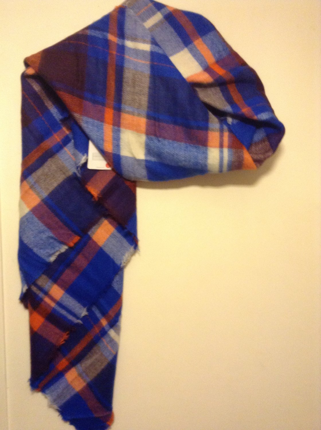 Zara bloggers favourite Tartan Blanket Checked Scarf BNWT
