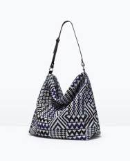 Zara bloggers favourite Beaded Ethnic Fabric bag BNWT