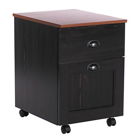 Realspace Shore Mini Solutions Rolling Pedestal File, 22 1/4"H x 15 1/2"W x 19 1/2"D, Antique Black