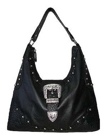 Fashion Hobo Black with Buckle