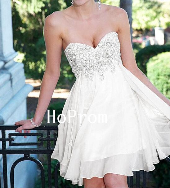 Cute White Homecoming Dress,Short Homecoming Dresses,Prom Dress