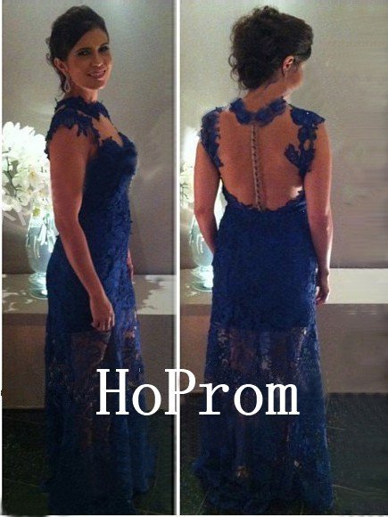 Sleeveless Prom Dress,Lace Prom Dresses,Evening Dress