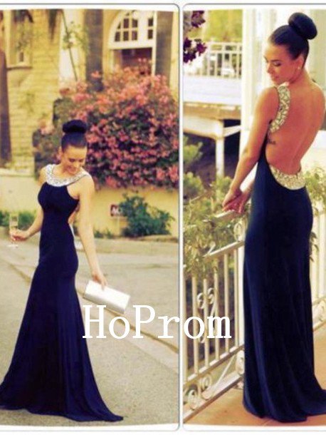 Open Back Prom Dress,Mermaid Prom Dresses,Evening Dress