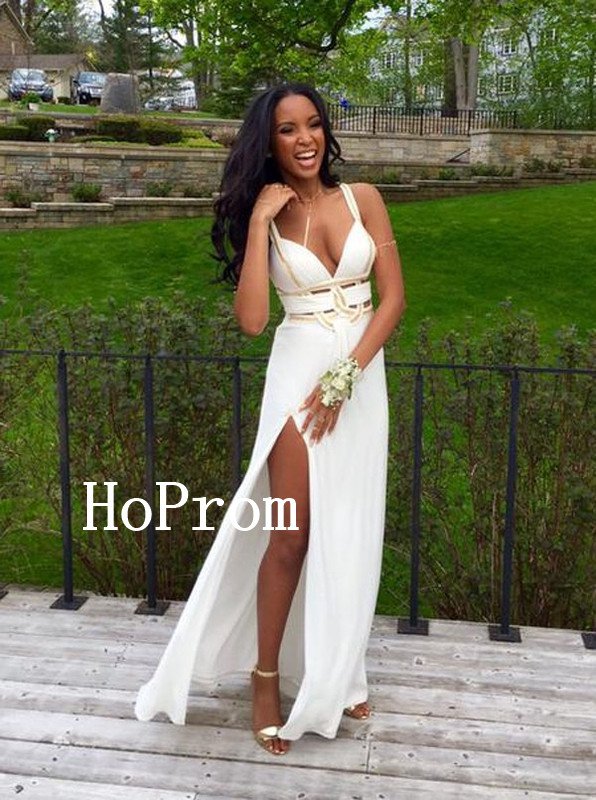 Simple White Prom Dress,Sexy Prom Dresses,Evening Dress
