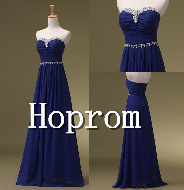 Sweetheart Prom Dress,Royal Blue Prom Dresses 2017
