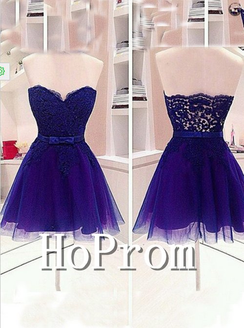 Sweetheart Purple Homecoming Dresses,Short Prom Dresses
