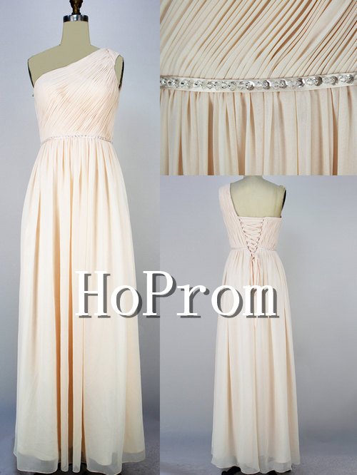 One Shoulder Prom Dresses,Chiffon Prom Dresses