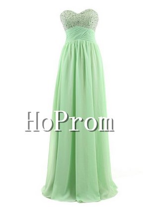 Strapless Chiffon Prom Dresses,A-Line Prom Dresses