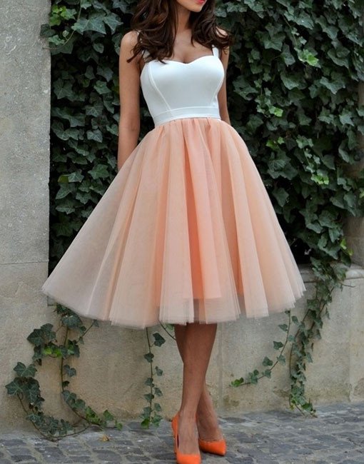 Tulle Off Shoulder Homecoming Dress, Pink Sweetheart Homecoming Dress