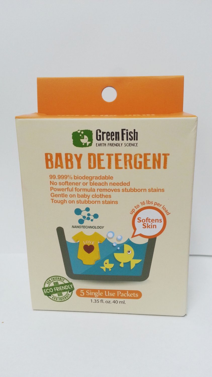 Greenfish Baby All in One Laundry Detergent. 20 Single use packets