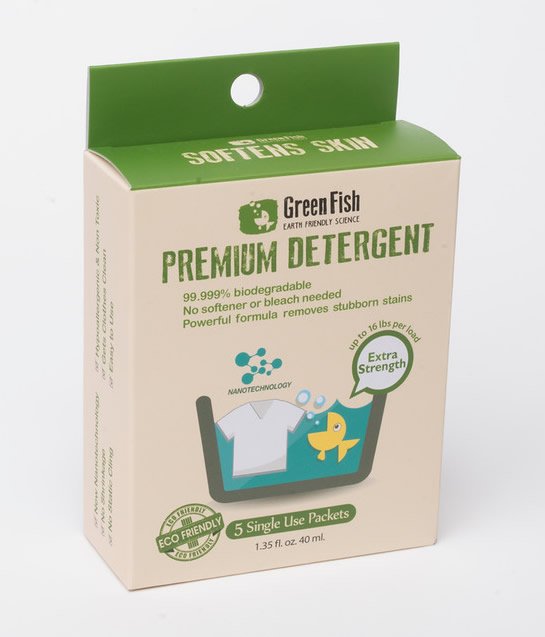 Greenfish Premium All in One Laundry Detergent. 5 Single use packets