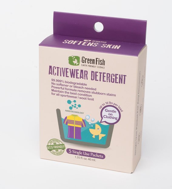 Greenfish Activewear All in One Laundry Detergent. 5 Single use packets