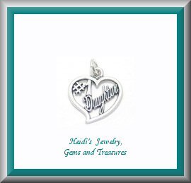 Childrens Jewelry #1 Daughter Heart Sterling Necklace/ Free Shipping