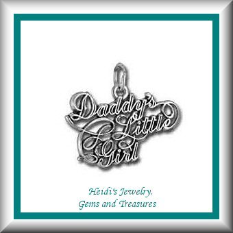 Children's Jewelry Fancy Daddy's Little Girl Sterling Necklace/ Free Shipping