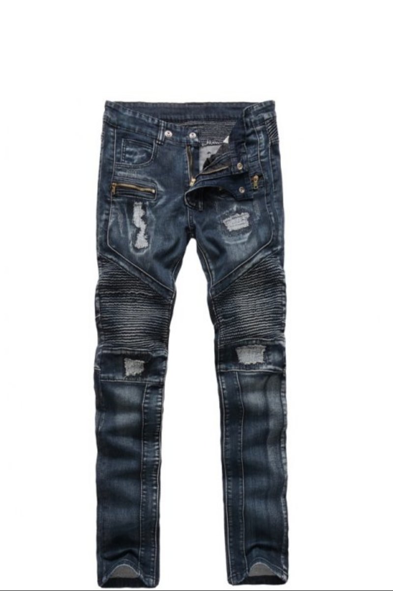 Ribbed Insert Straight Leg jeans