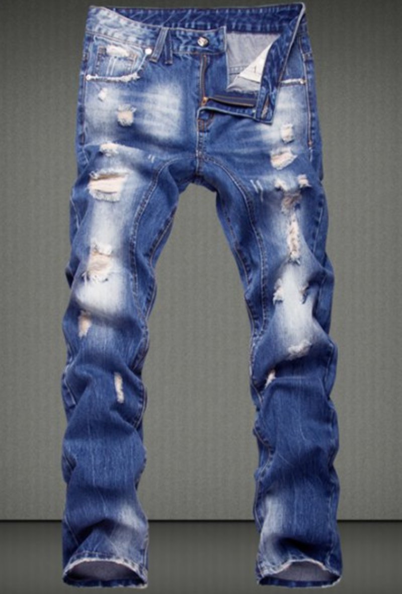 Casual Ripped Straight Legs Denim jeans