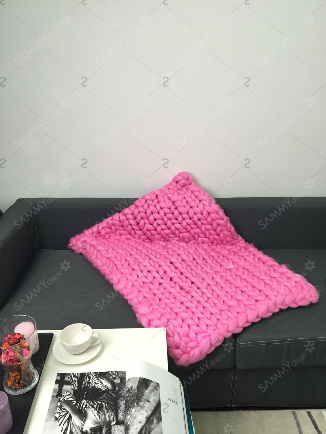 Handmade Crochet Jumbo-Braid Sofa Throw Blanket