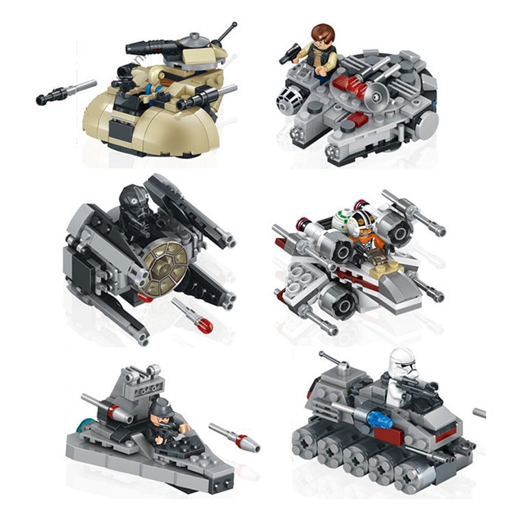 Lego Star Wars Compatible Mini Millennium Falcon Interceptor Destroyer Tank