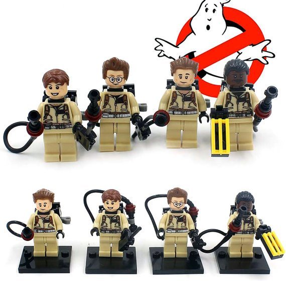 Ghostbusters 4 minifigures , Peter Venkman, Winston Zeddmore, Egon Spengler Lego compatible