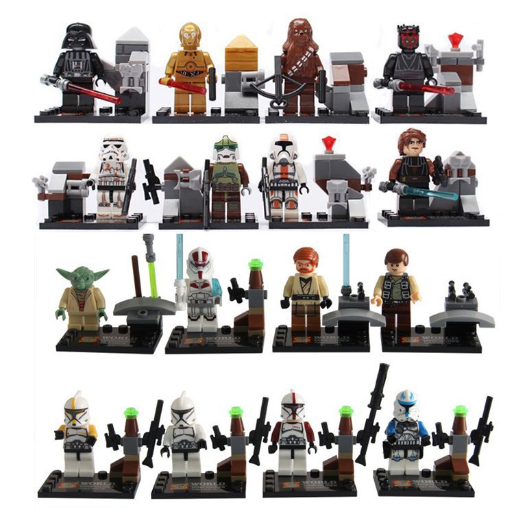 Lego Compatible Star Wars Jedi Darth Vader Yoda Luke Minifigures Birthday Gift