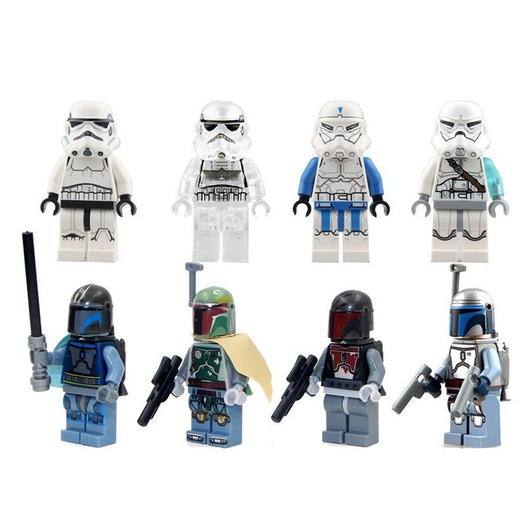 Lego Compatible Minifigures Star Wars Jedi Bounty Hunter Jango Fett Trooper