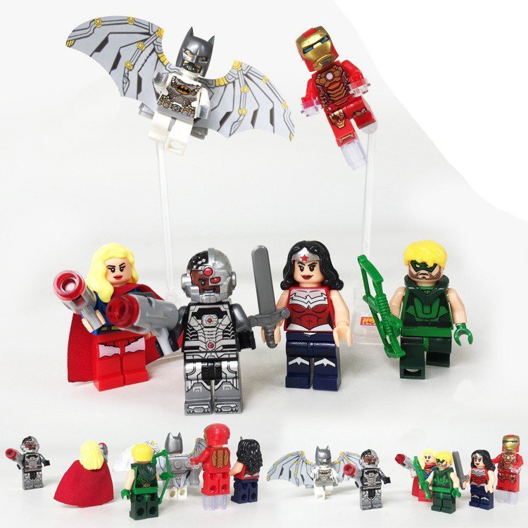 Super Hero Batman Ironman Wonder Woman DC Marvel Minifigure Lego Compatible Toy