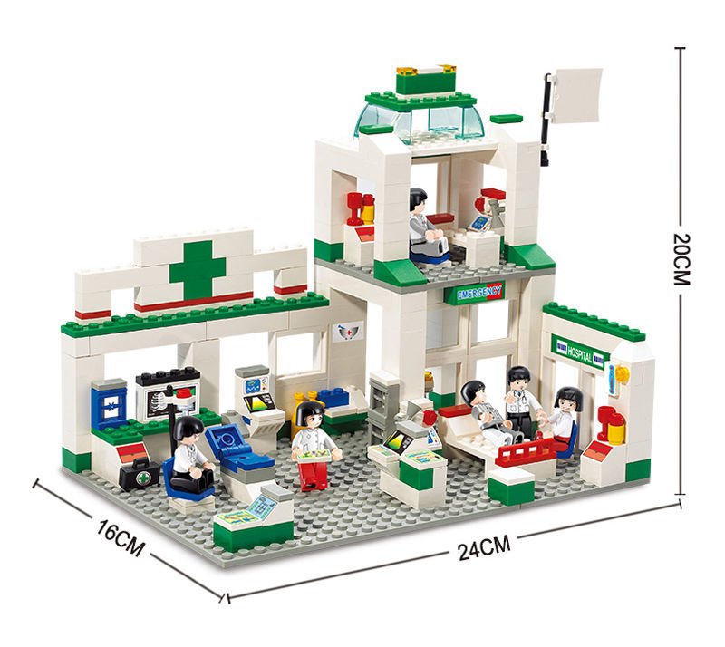 City Rescue Emergency Hospital Clinic Ambulance Lego Compatible Children's Birthday Gift