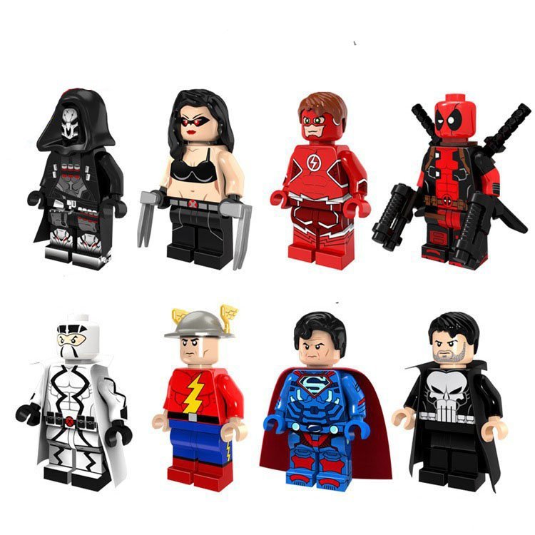 The Flash Lara Croft Deadpool Minifigures Lego Dc Superhero Sets