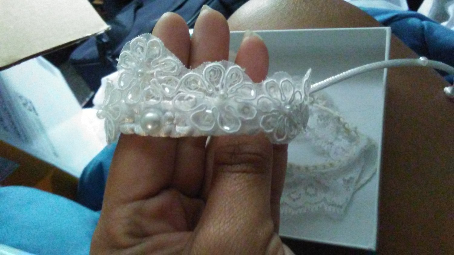 White wedding bracelet