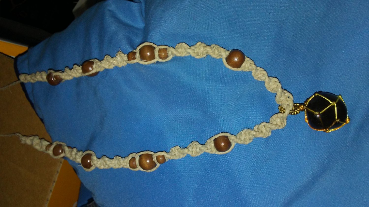 Brown hemp neclkles
