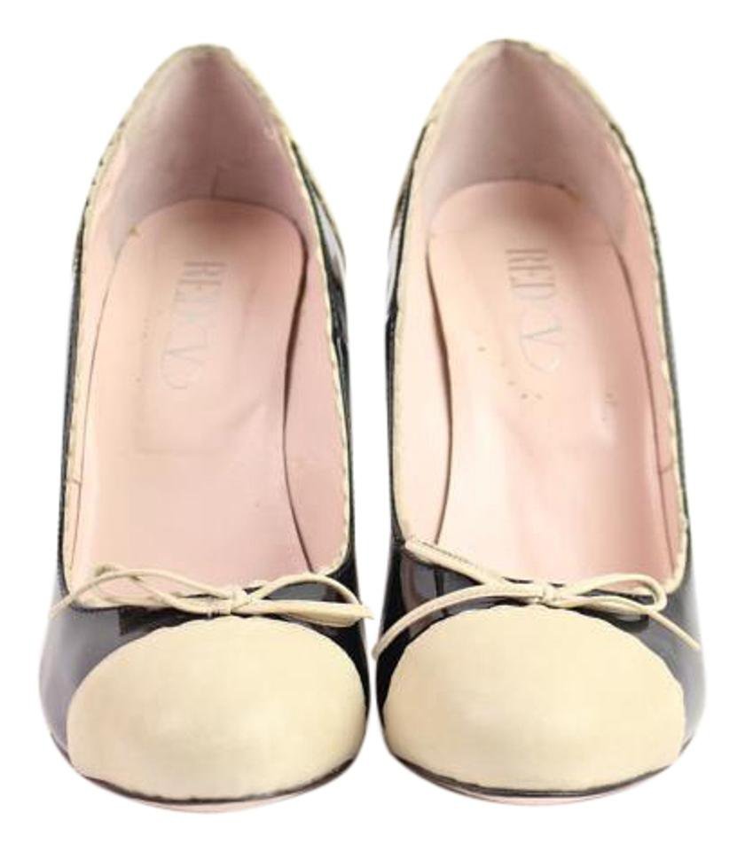 RED Valentino Bicolor Cap Toe Heels 12val919 Pumps
