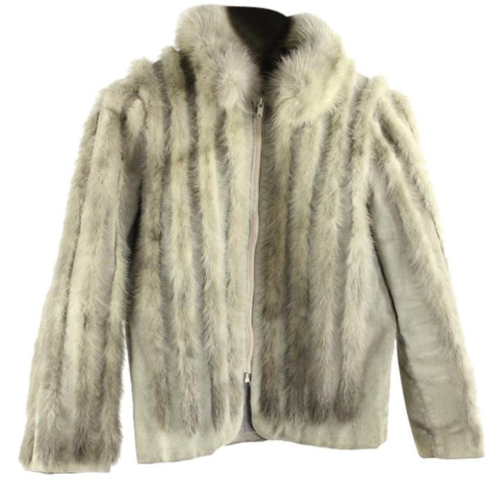 Creation Suede & Fur Furml10 Grey Jacket